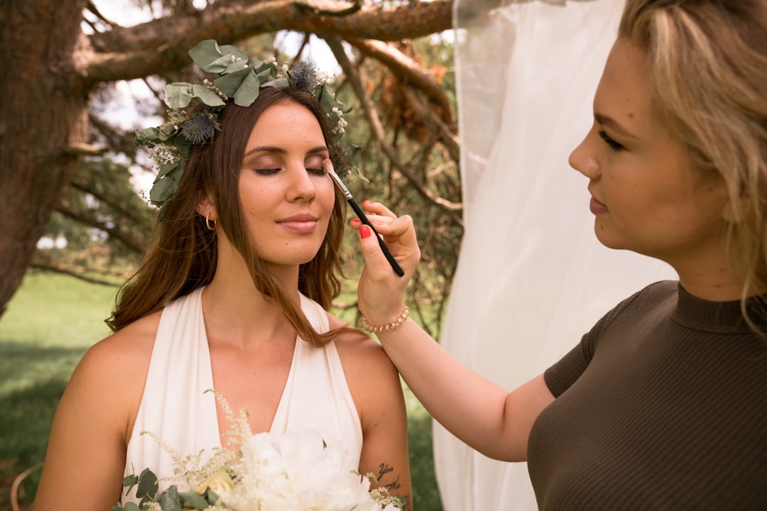 Makeup artist at work
